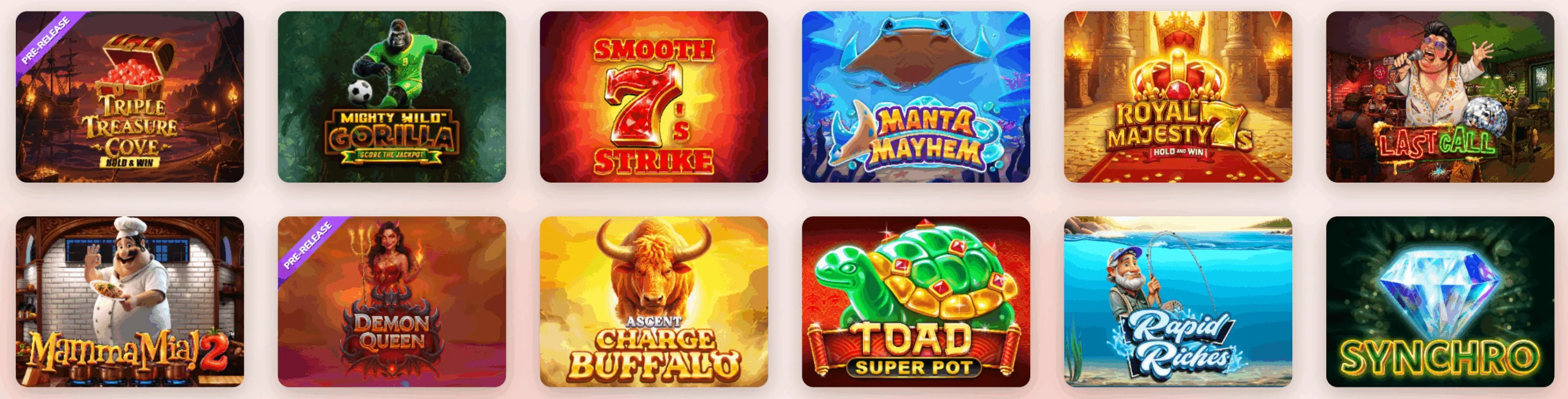 Jeux disponibles sur Wild Sultan Casino